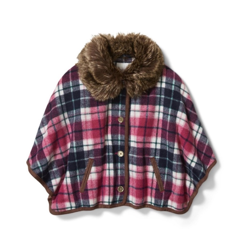 Janie & Jack Kids Plaid Cape